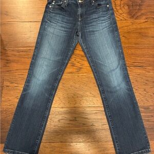 AG Adriano Goldschmied Dark Blue Straight Jeans